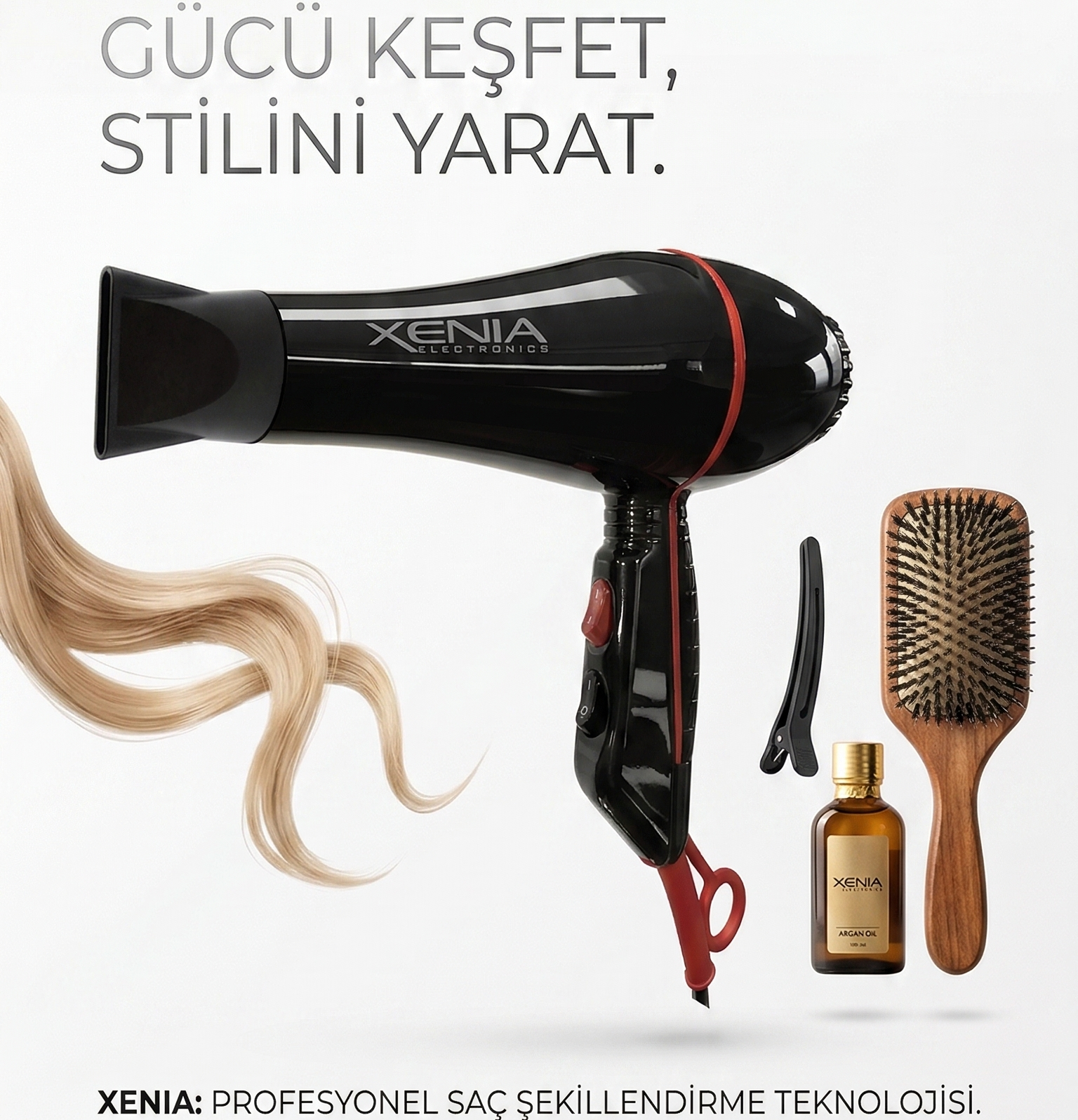XENIA Pro-Performance Series Fön Makinesi & Saç Kurutma Makinesi XE-31261