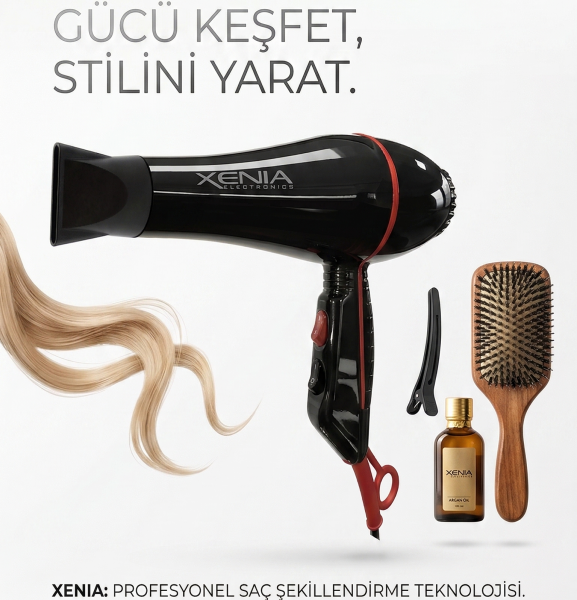 XENIA Pro-Performance Series Fön Makinesi & Saç Kurutma Makinesi XE-31261